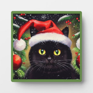 Christmas Cat 6 Plaque