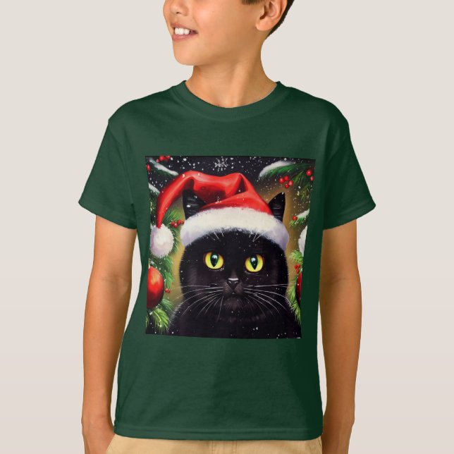 Christmas Cat 6 T-Shirt (Front)