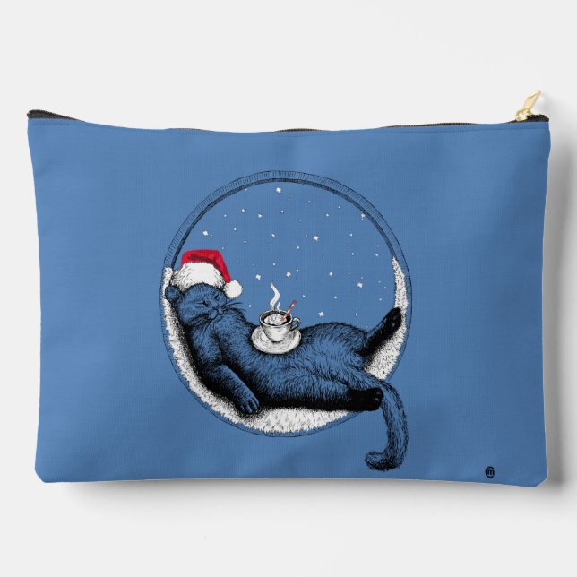 Christmas Cat  Accessory Pouch (Back)