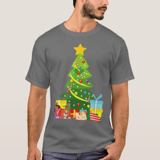 Christmas Cat and Dog under the Christmas Tree  T-Shirt
