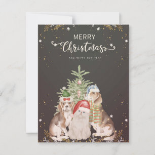Christmas Cat and Dogs Christmas Christmas Card