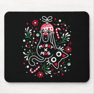 Christmas Cat Butt Merry Xmas  Mouse Pad