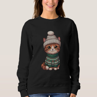 Christmas cat , cat lover sweatshirt