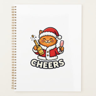 Christmas Cat Cheers Vector Design Planner