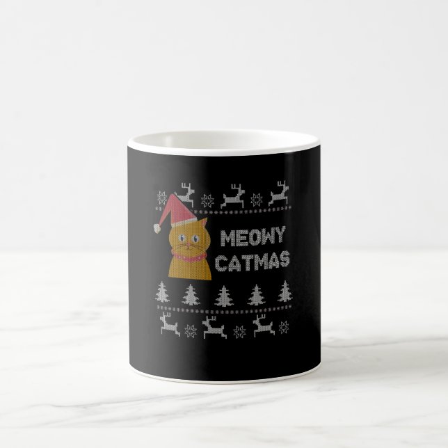 Christmas Cat Coffee Mug (Center)