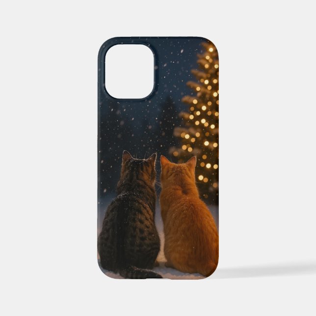 Christmas Cat Couple iPhone Case 12 mini (Back)