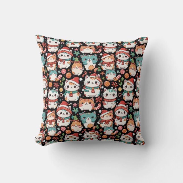 Christmas Cat  Cushion (Front)