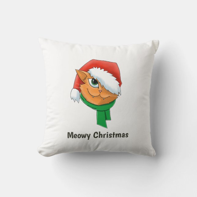Christmas Cat Cushion (Front)