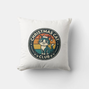 Christmas Cat Cute Kitty Design - Christmas Cat Cl Cushion