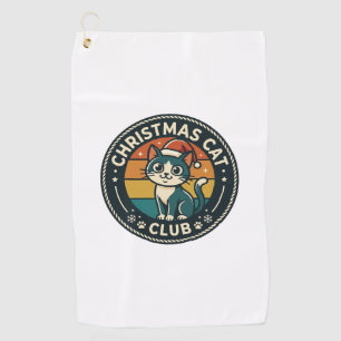 Christmas Cat Cute Kitty Design - Christmas Cat Cl Golf Towel