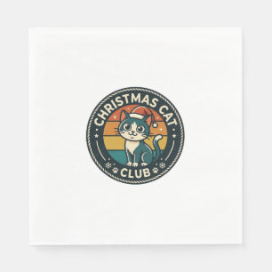 Christmas Cat Cute Kitty Design - Christmas Cat Cl Napkin
