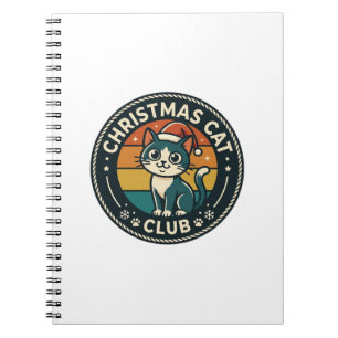 Christmas Cat Cute Kitty Design - Christmas Cat Cl Notebook