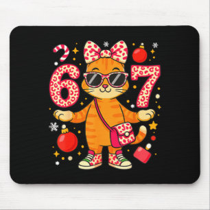 Christmas Cat For Women 6 7 Tee Meme Leopard Bow X Mouse Pad