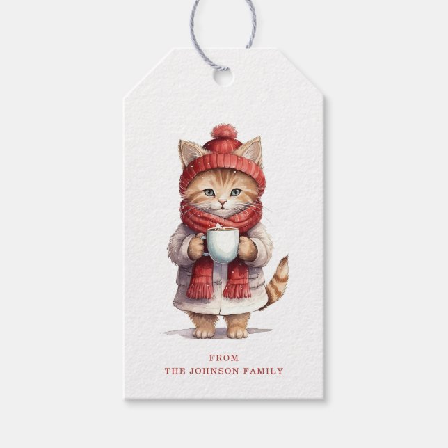 Christmas Cat Gift Tags (Front)