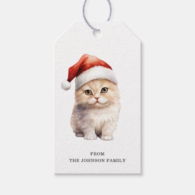Christmas Cat Gift Tags (Front)