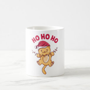 Christmas Cat Ho Ho Ho Coffee Mug