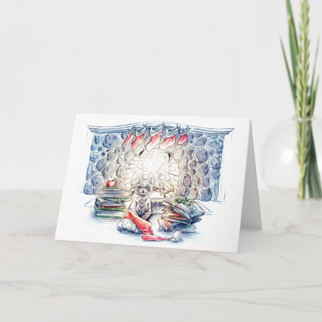 Christmas Cat Holiday Card (Front)