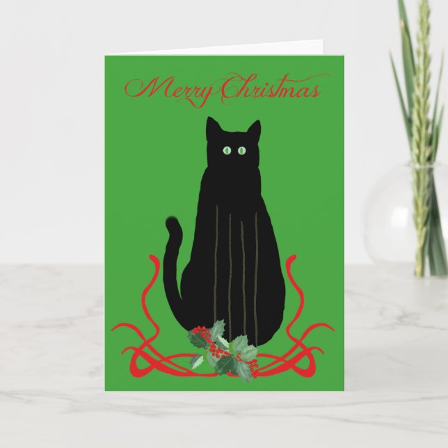 Christmas Cat Holiday Card (Front)