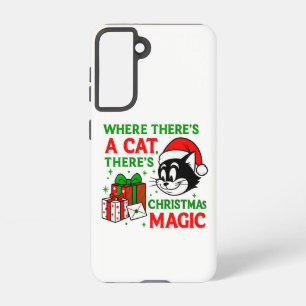 Christmas Cat Holiday Tech Accessory for cat lover Samsung Galaxy Case