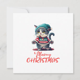 Christmas Cat Invitation