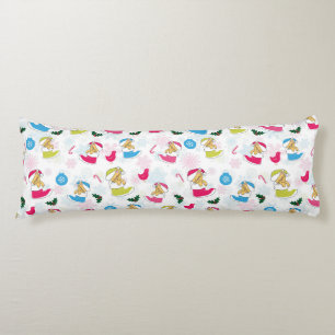 Christmas cat is sleeping body cushion