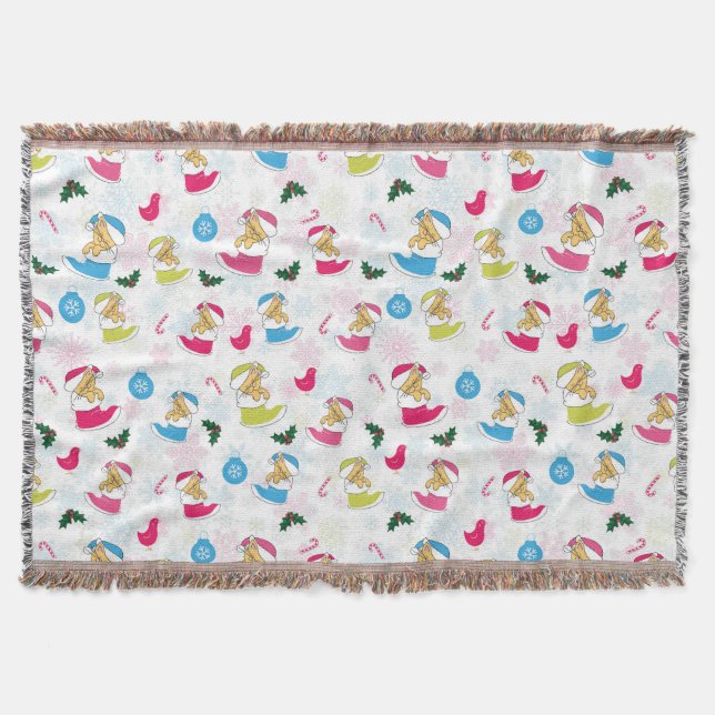 Christmas cat is sleeping throw blanket (Front)