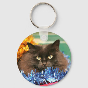 Christmas Cat Key Ring