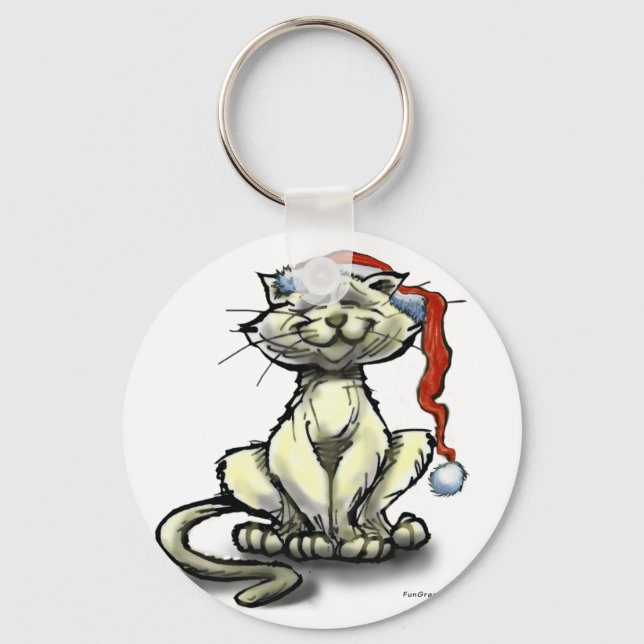 Christmas Cat Key Ring (Front)