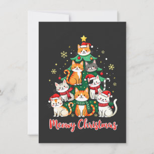 Christmas Cat Kitten Cat Lover Funny Catmas Thank You Card