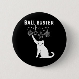 Christmas Cat Ll Buster Xmas Ornaments Funny Holid 6 Cm Round Badge