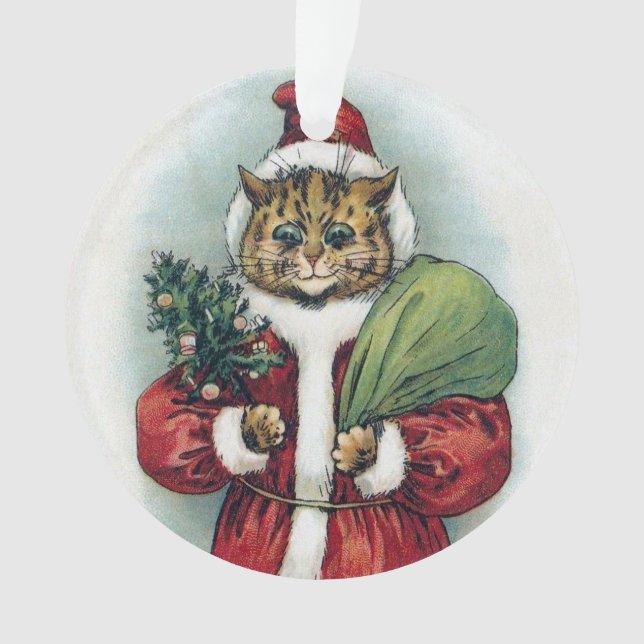 Christmas cat, Louis Wain Ornament (Front)