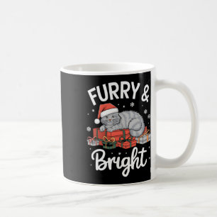 Christmas Cat Lover Santa Hat Holiday Funny Cat Mo Coffee Mug