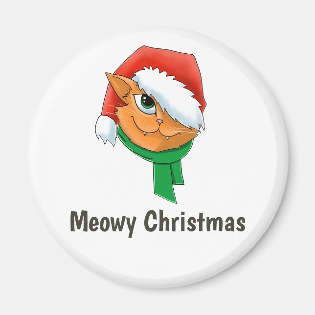 Christmas Cat Magnet (Front)