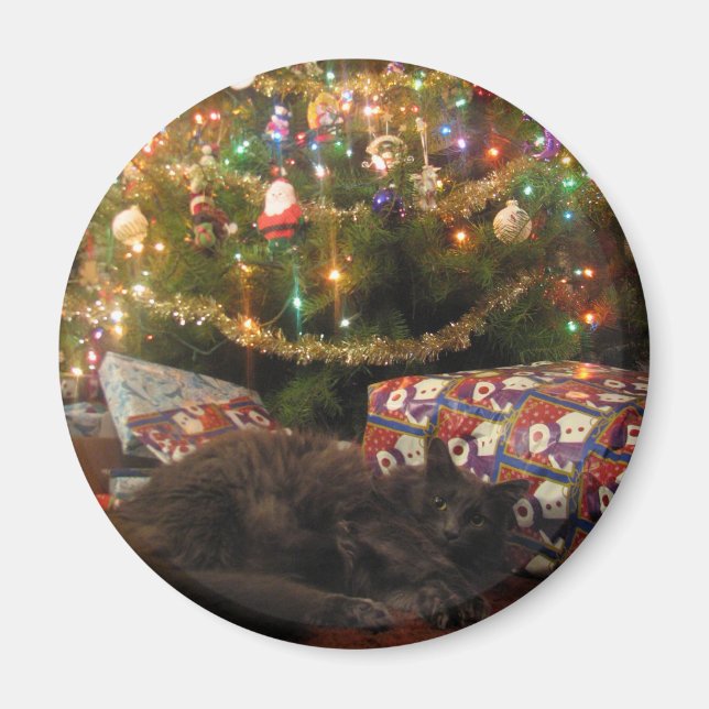 Christmas Cat Magnet (Front)