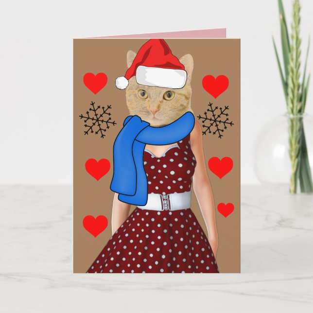 CHRISTMAS CAT MOM CHRISTMAS CARD (Front)