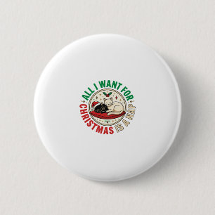 Christmas Cat Nap Holiday Design 6 Cm Round Badge