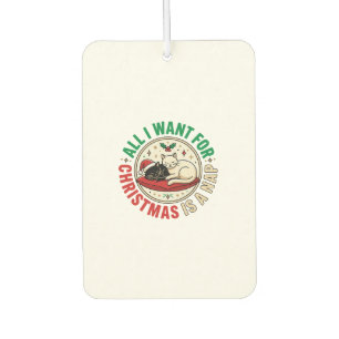 Christmas Cat Nap Holiday Design Car Air Freshener
