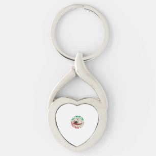 Christmas Cat Nap Holiday Design Key Ring