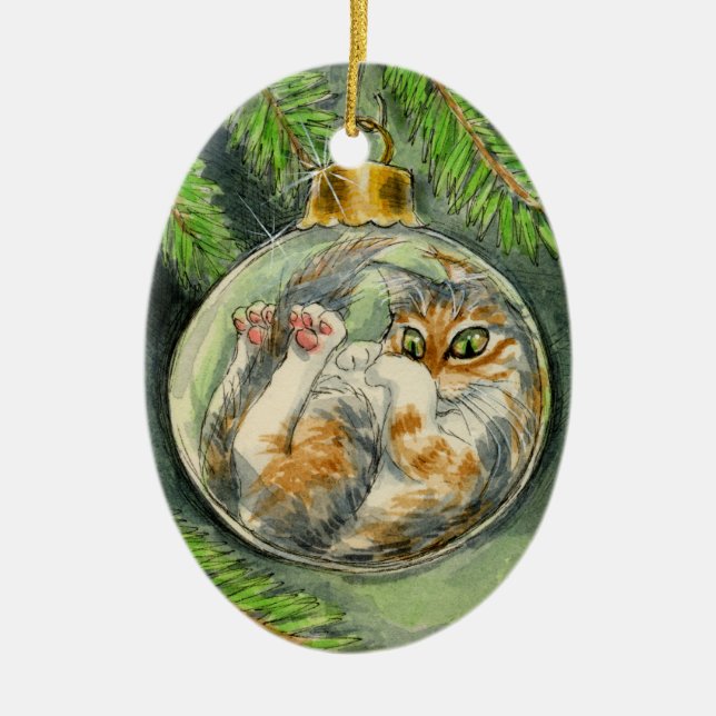 Christmas Cat ornament (Front)