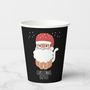 christmas cat          paper cups