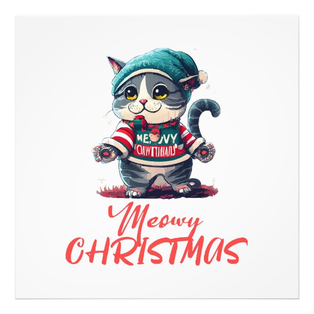 Christmas Cat  Photo Print (Front)