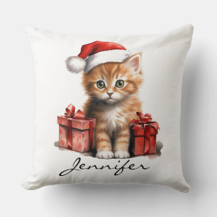Christmas Cat Pillow