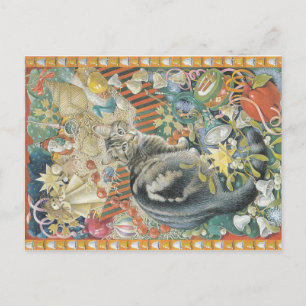Christmas Cat postcard 