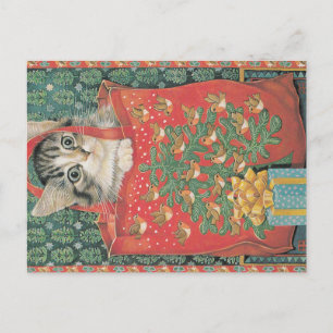 Christmas Cat postcard 