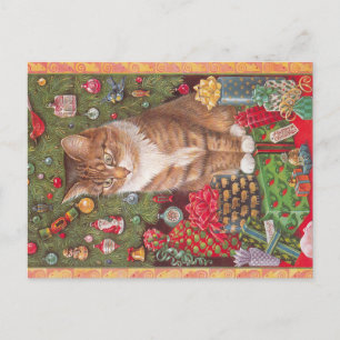 Christmas Cat postcard 