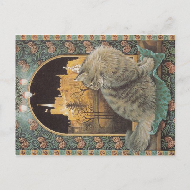 Christmas Cat postcard  (Front)