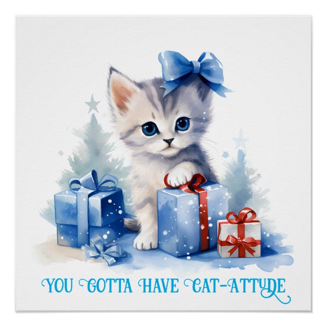 Christmas Cat Poster (Front)