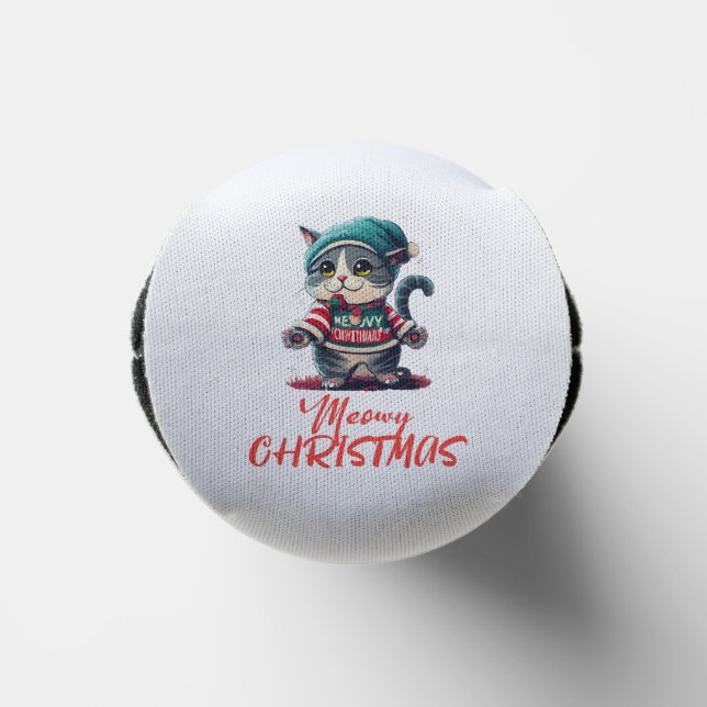 Christmas Cat  Seltzer Can Cooler (Bottom)