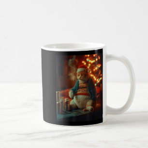 Christmas Cat Smoking Cigarette Meme Gen Z Coffee Mug