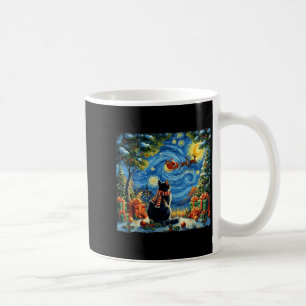 Christmas Cat Starry Night Holiday Van Gogh Xmas S Coffee Mug